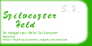 szilveszter held business card